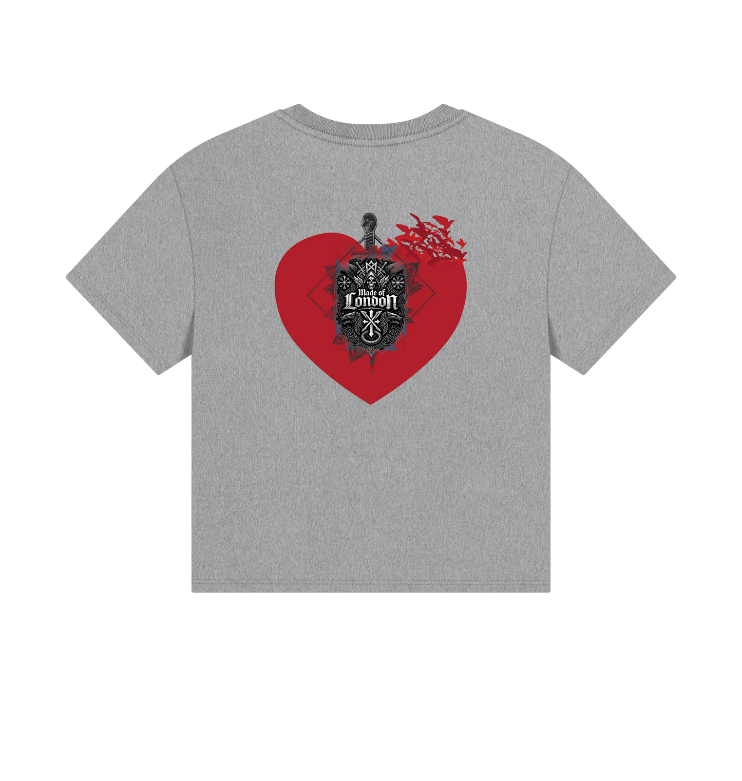 Athletic Grey Printed T-shirt Back