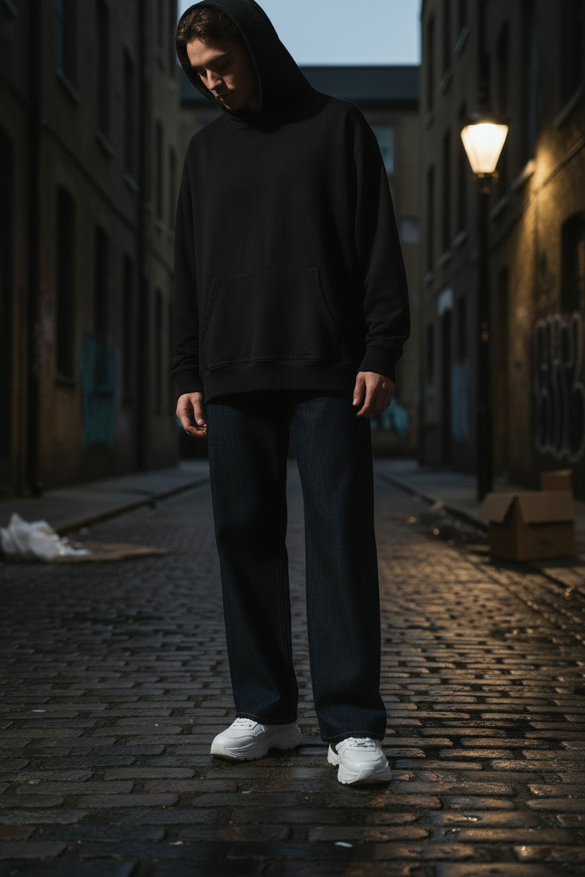 Men's Loose Fit Wide Leg Jeans