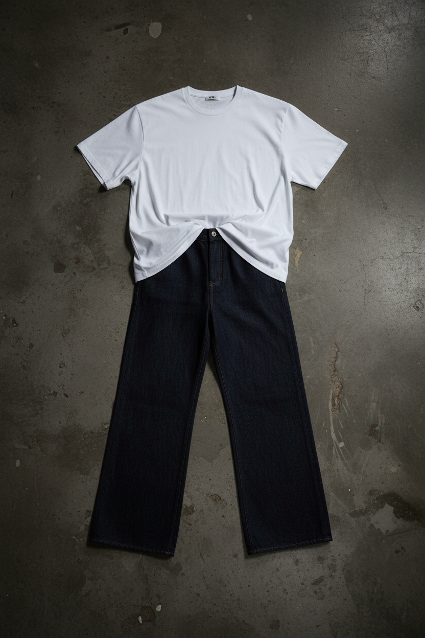 Men's Loose Fit Wide Leg Jeans