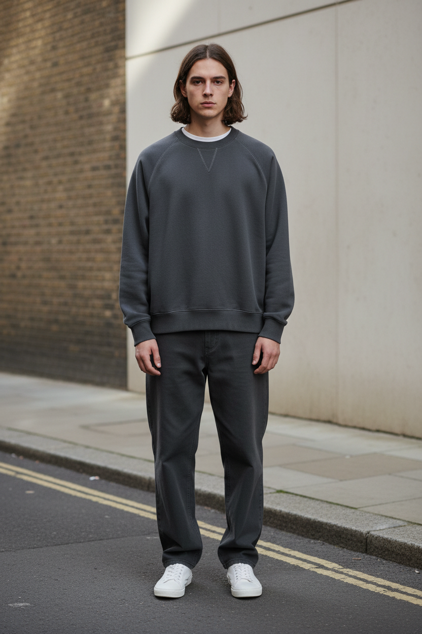 Essential Heavyweight Dolman Sleeve Boxy Sweatshirt