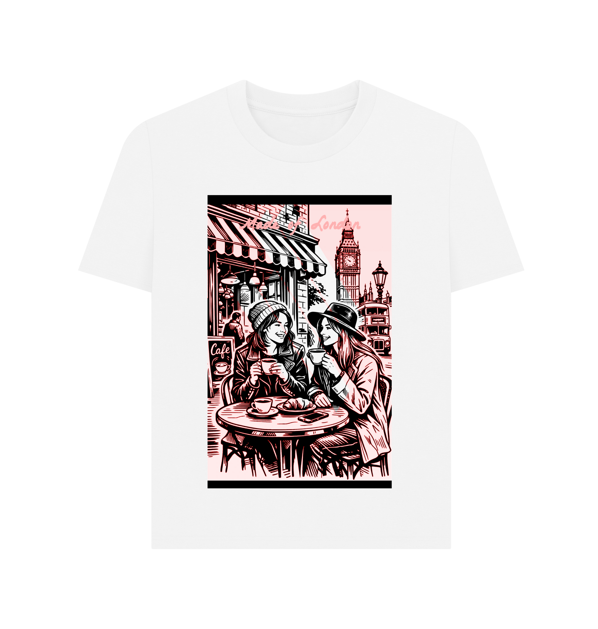 White Printed T-shirt Front