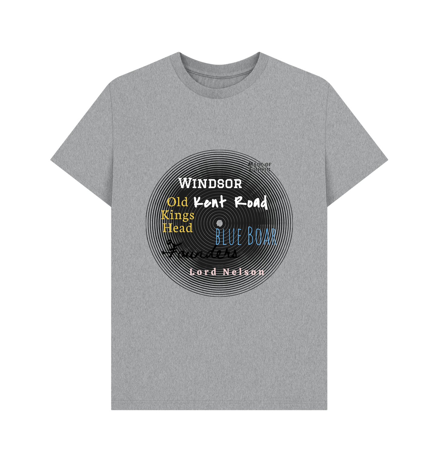 Athletic Grey Printed T-shirt Front