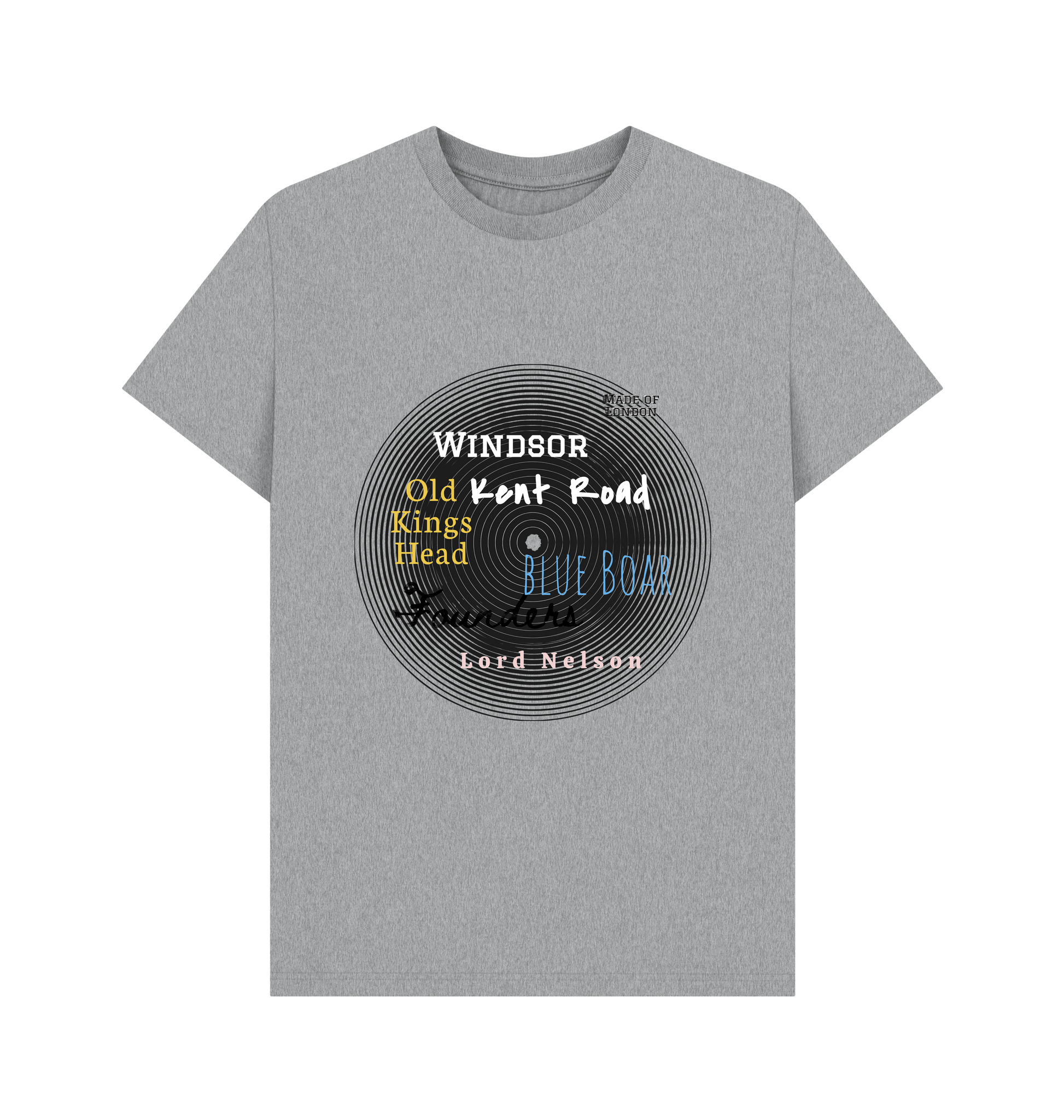 Athletic Grey Printed T-shirt Front