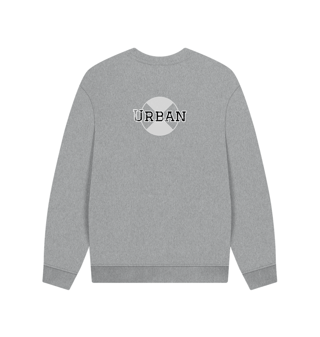 Athletic Grey Printed Sweater Back