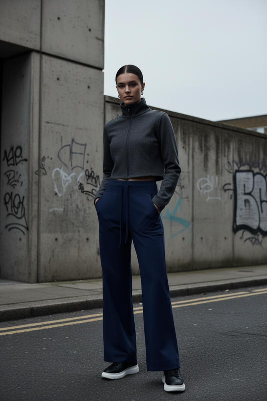 Urban High Rise Straight Leg Trousers