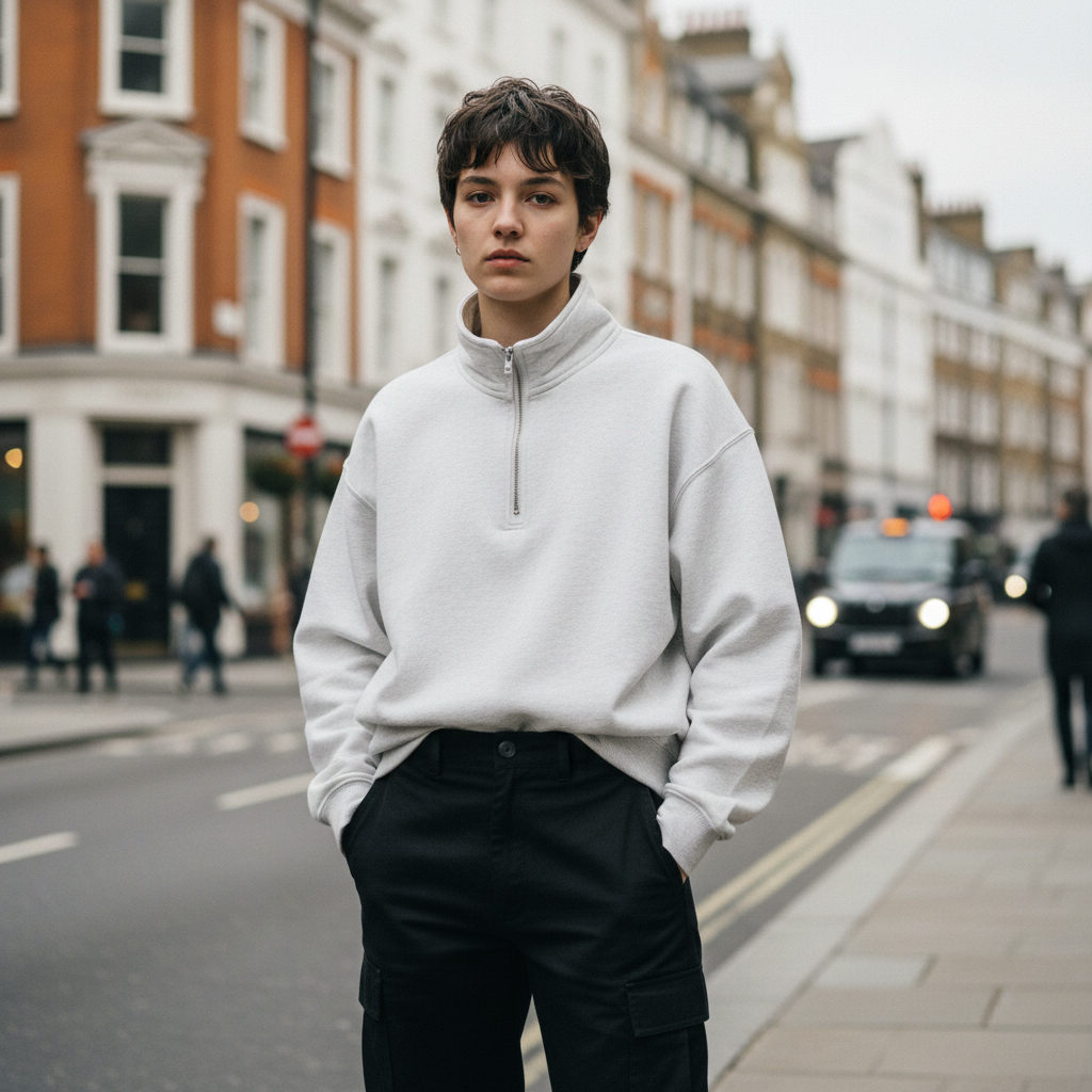 Heavyweight Polo Collar Sweatshirt