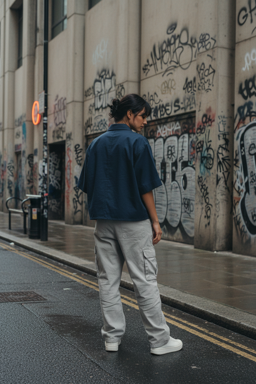 Unseen Crop Short Sleeve Shirt – Cotton Lapel