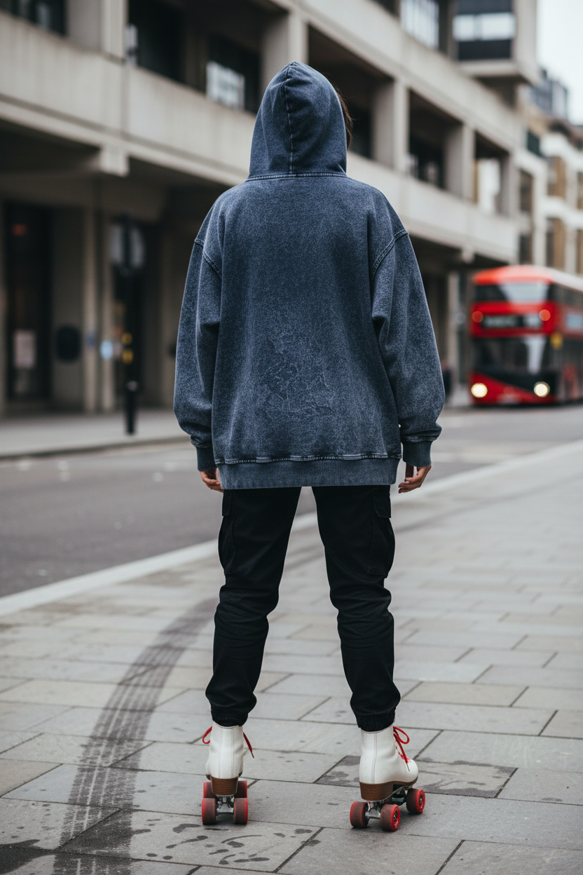 Craftklart Snow Wash Oversized Hoodie — Drop-Shoulder Unisex Essential