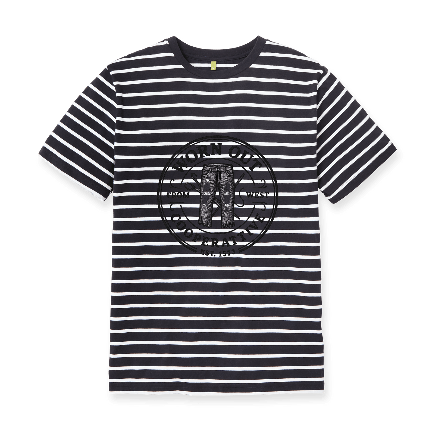 White Stripes Printed Premium T-Shirt Front