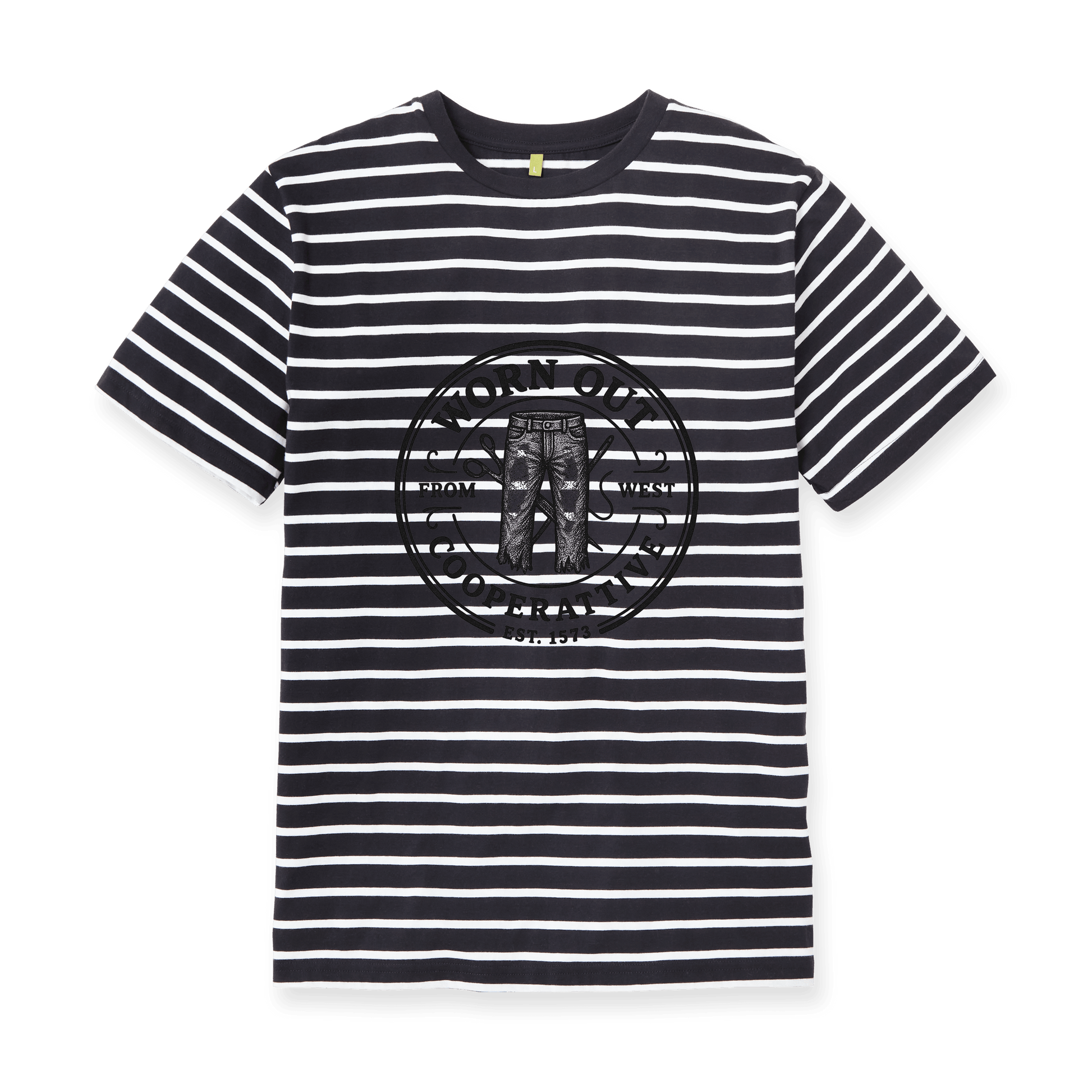 White Stripes Printed Premium T-Shirt Front