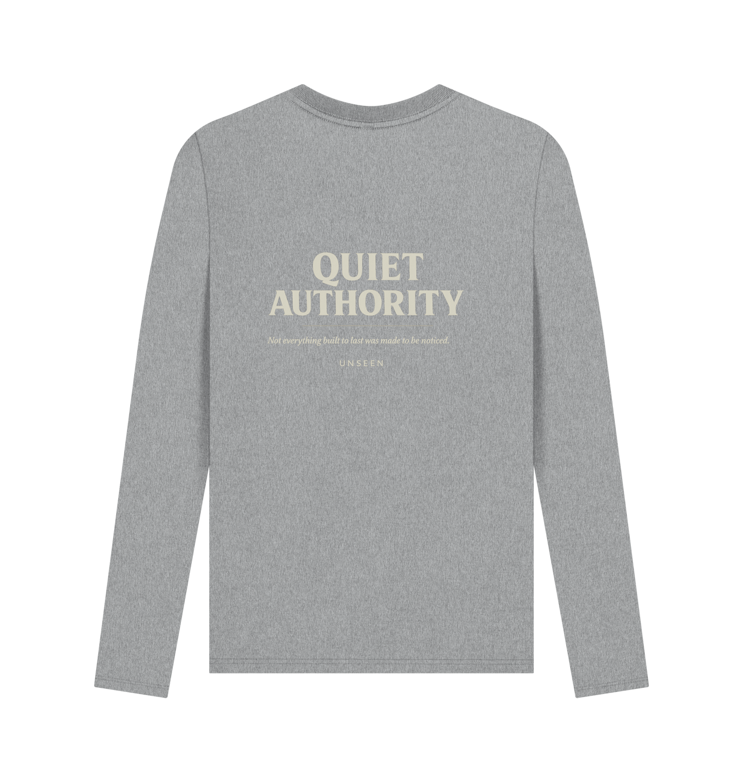 Athletic Grey Printed Long Sleeve T Shirt Back