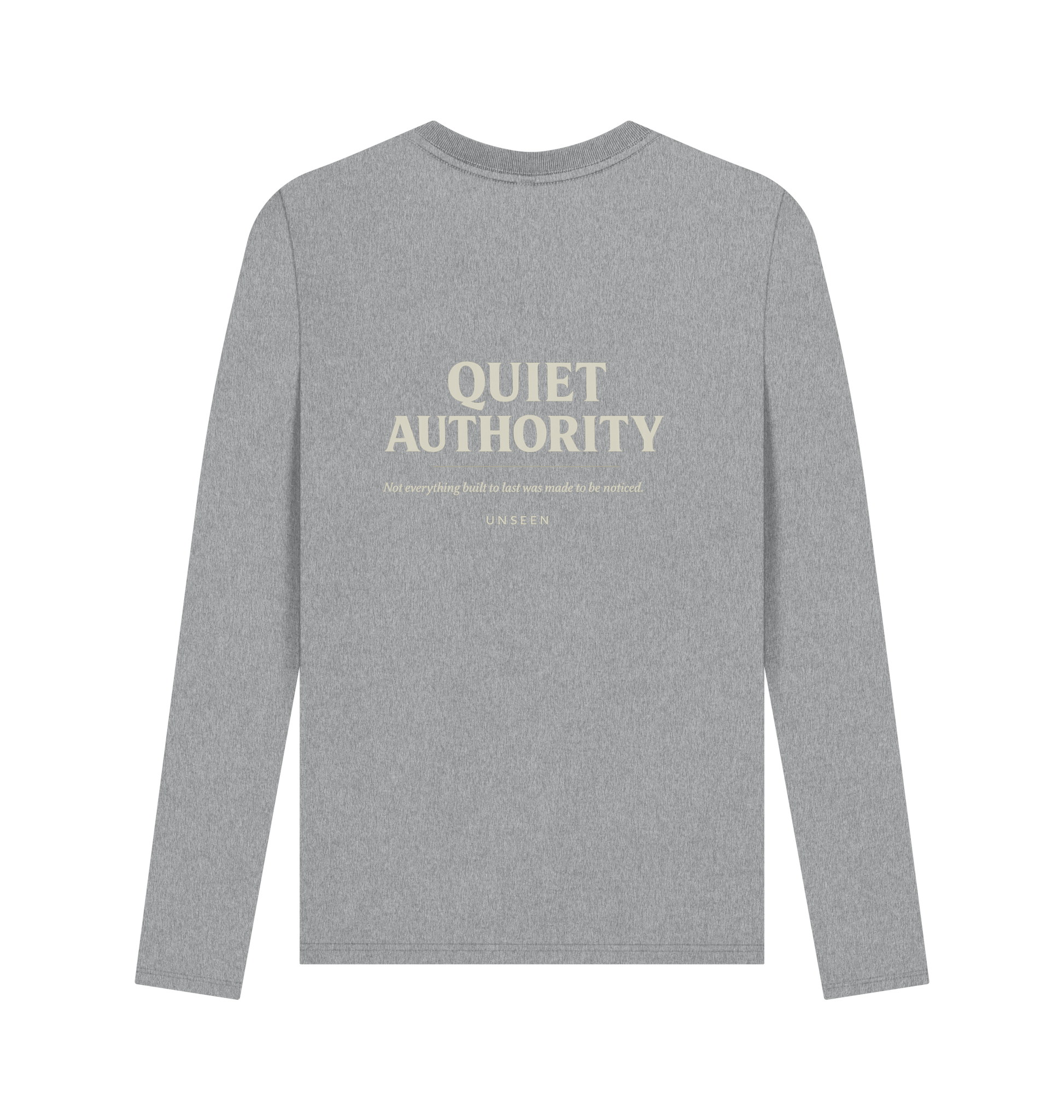 Athletic Grey Printed Long Sleeve T Shirt Back