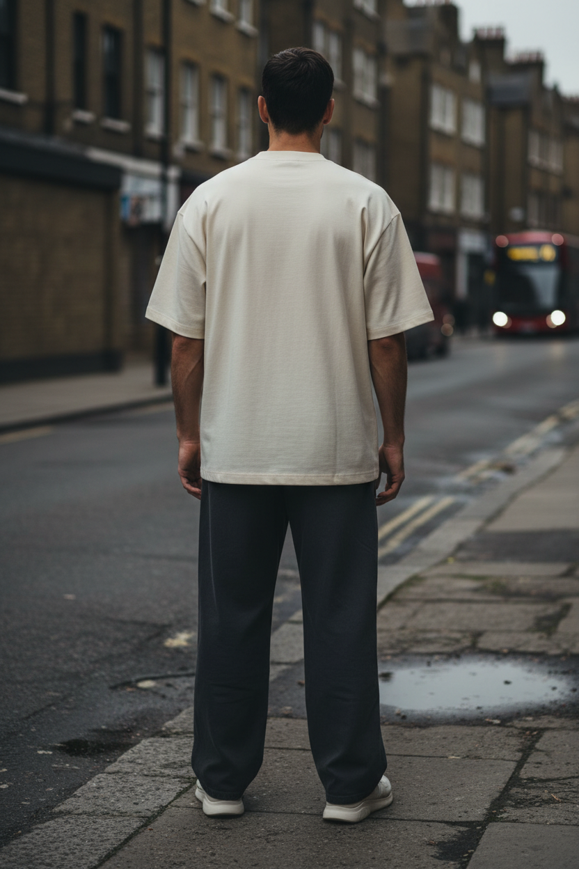 Boxy Oversized Tee — Heavyweight Pure Cotton