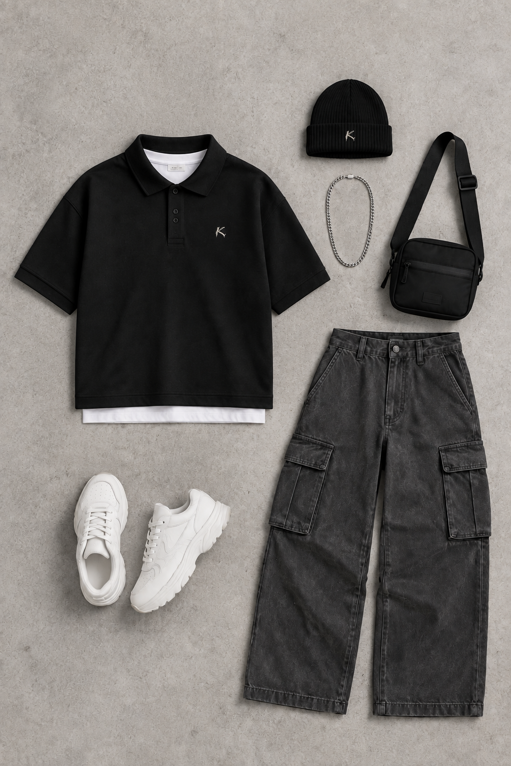 ODMPOD 250GSM drop shoulder polo shirt in classic design, featuring a relaxed fit and stylish collar.