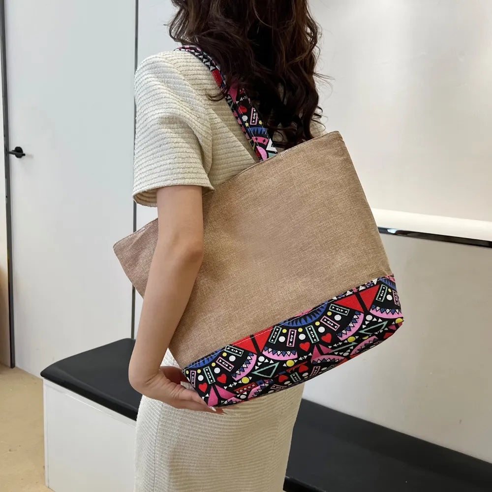 Geometric Medium Tote Bag - Premium  from Trendsi - Just $9.18! Shop now at Craftklart.store