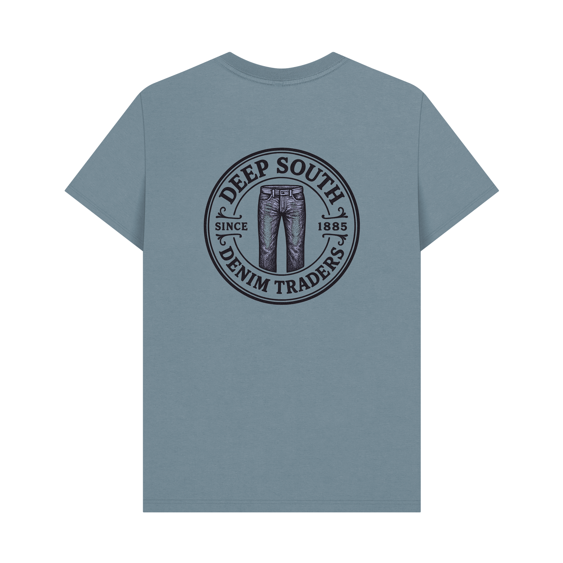 Stone Blue Printed T-shirt Back