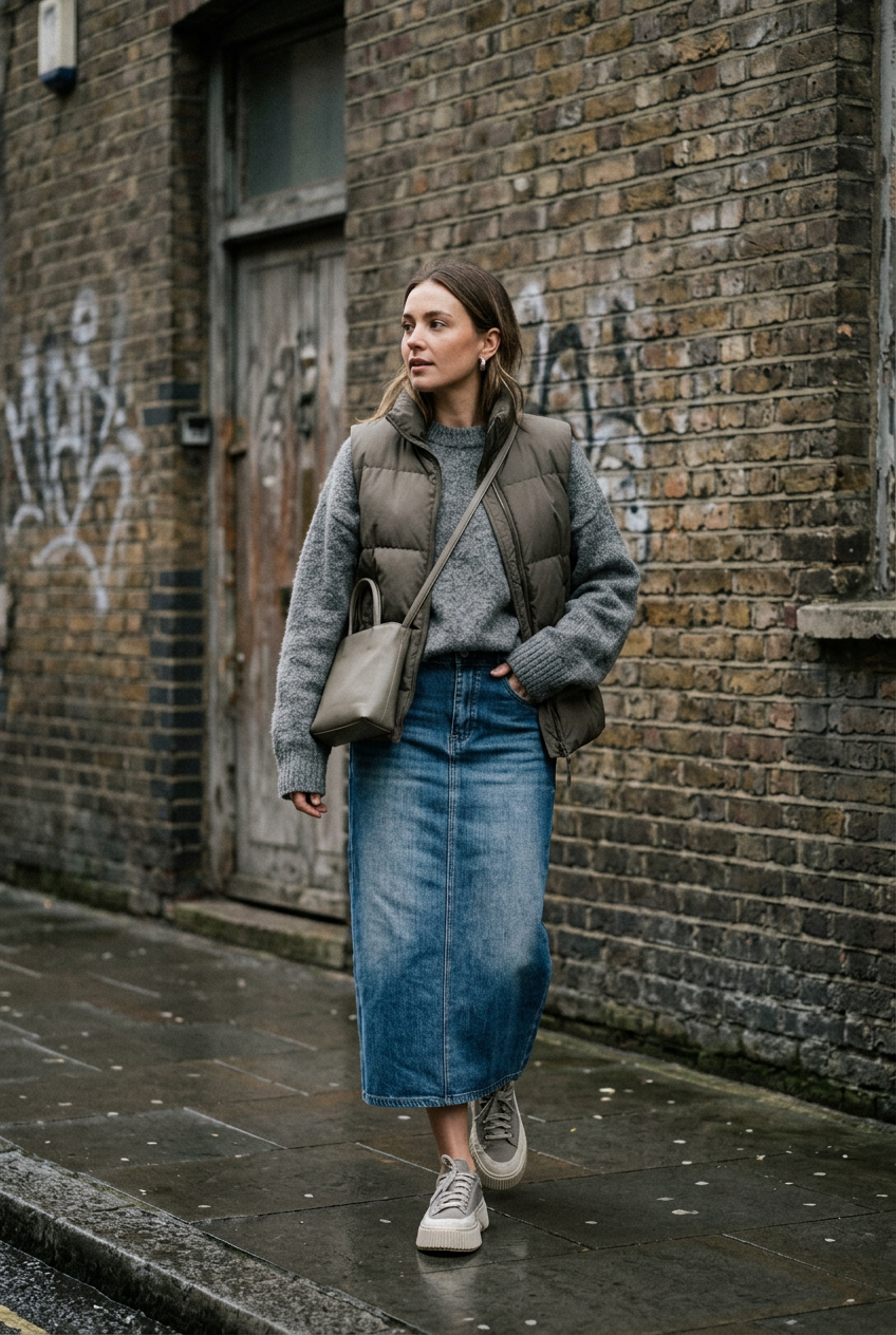 Urban K Washed Denim Skirt