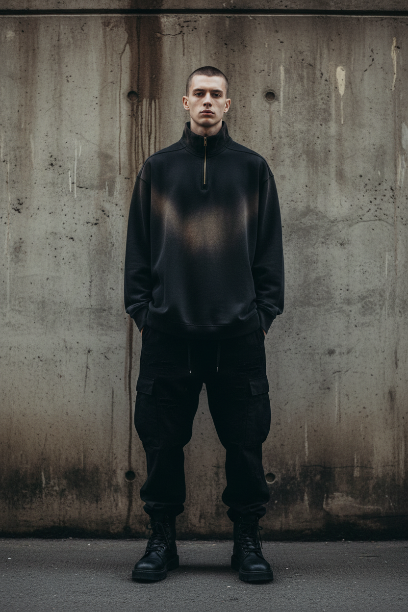 Sun Fade Quarter-Zip Sweatshirt — Raw Edge