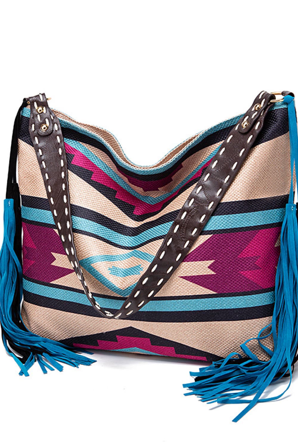 Geometric Canvas Tote Bag - Premium Crossbody Bag from Trendsi - Just $29.75! Shop now at Craftklart.store