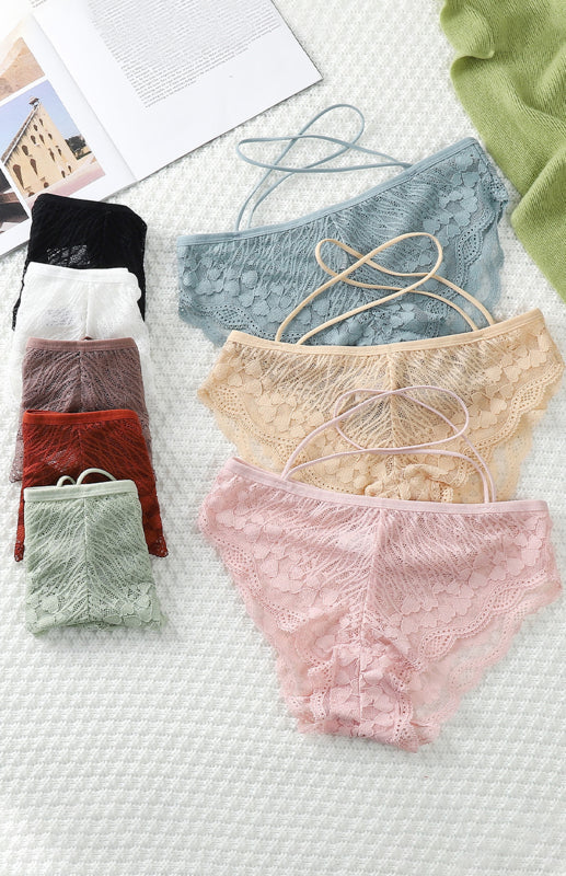 Women's Lace Cross Strap Comfortable Briefs - Premium Women's Underwear from kakaclo - Just $4.89! Shop now at Craftklart.store