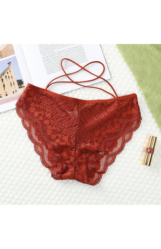 Women's Lace Cross Strap Comfortable Briefs - Premium Women's Underwear from kakaclo - Just $4.89! Shop now at Craftklart.store
