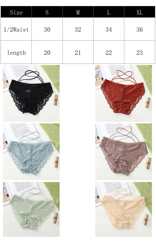 Women's Lace Cross Strap Comfortable Briefs - Premium Women's Underwear from kakaclo - Just $4.89! Shop now at Craftklart.store