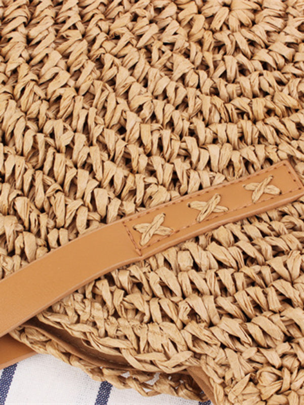 Women's Round Shoulder Straw Woven bag - Premium Bags from Craftklart Dropship - Just $8.99! Shop now at Craftklart.store