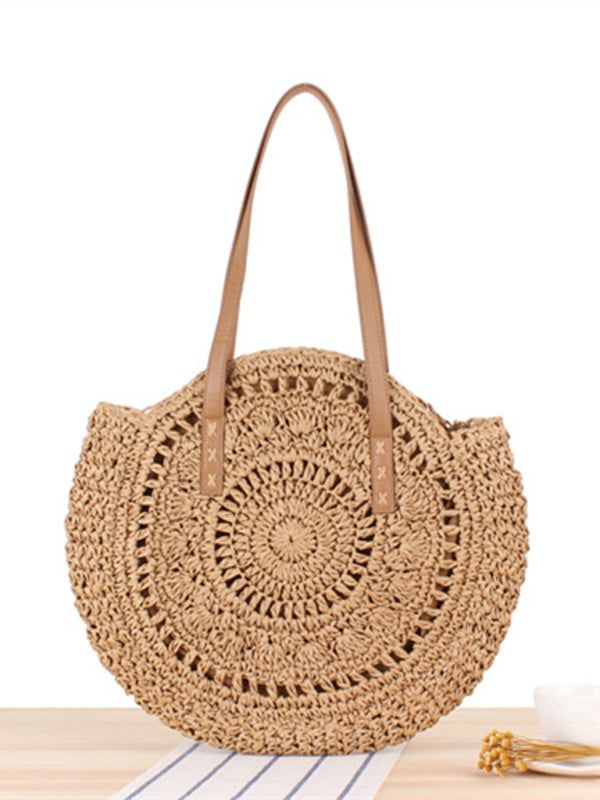 Women's Round Shoulder Straw Woven bag - Premium Bags from Craftklart Dropship - Just $8.99! Shop now at Craftklart.store