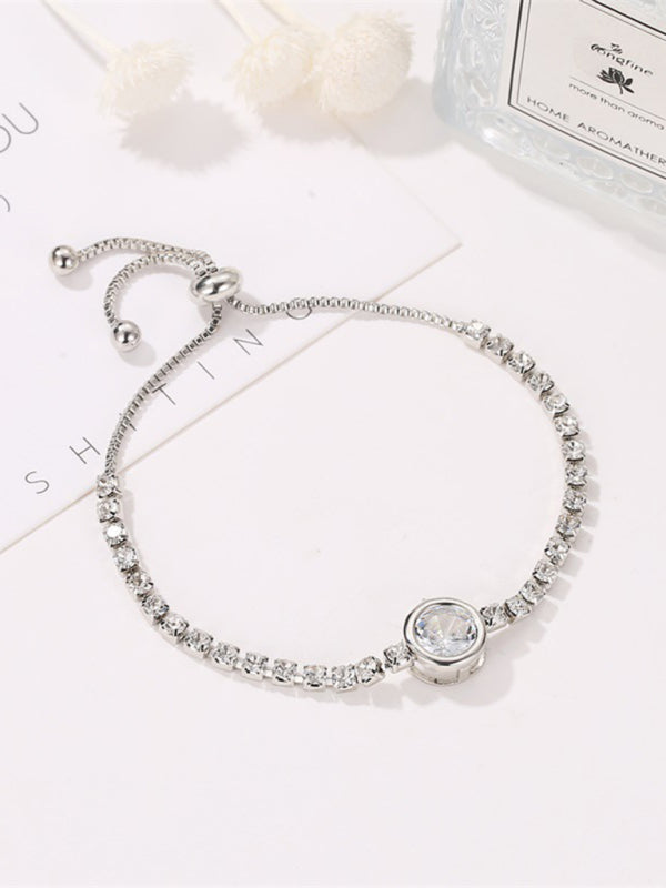 Fashion Rose Gold Heart Zircon Bracelet Simple - Premium Bracelet from kakaclo - Just $5.16! Shop now at Craftklart.store