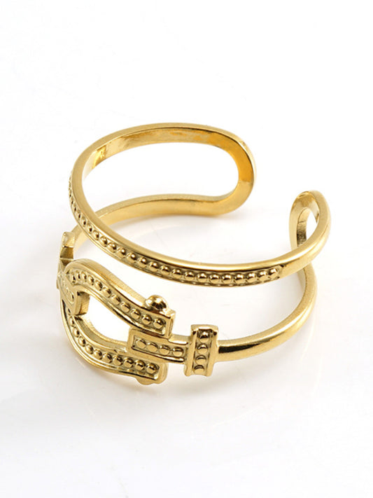 Fashionable and Personalized Retro Style Gold Living Ring - Premium Rings from Craftklart Dropship - Just $3.90! Shop now at Craftklart.store