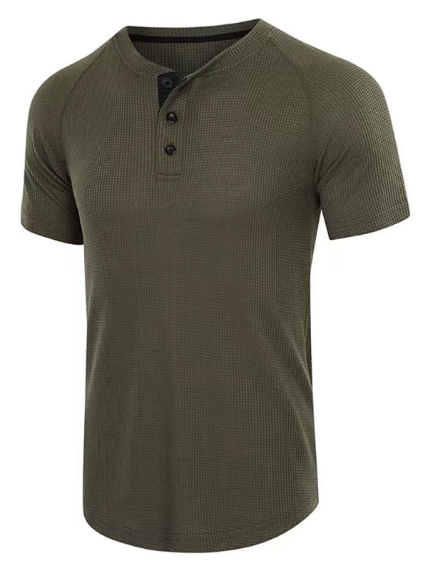 Men's Short Sleeve T-Shirt Muscle Fitted T Shirt Gym Workout Athletic Tee - Premium T-shirt from kakaclo - Just $11.47! Shop now at Craftklart.store