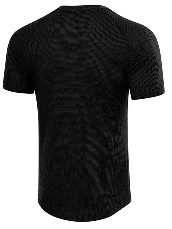 Men's Short Sleeve T-Shirt Muscle Fitted T Shirt Gym Workout Athletic Tee - Premium T-shirt from kakaclo - Just $11.47! Shop now at Craftklart.store