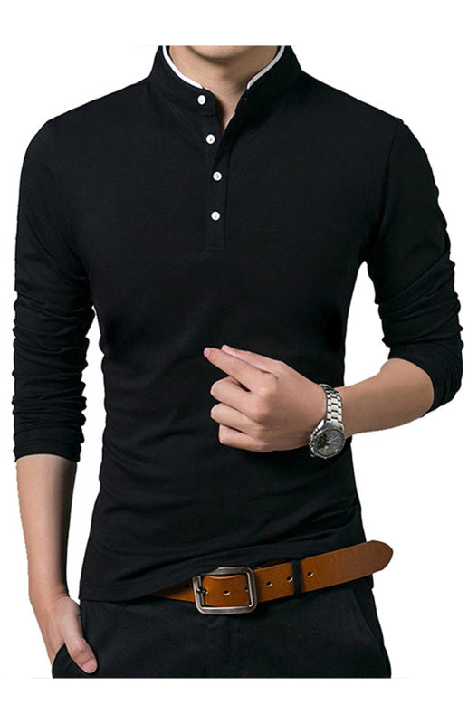 Solid Long Sleeve Large Men's T-Shirt - Premium Shirts & Tops from kakaclo - Just $12.95! Shop now at Craftklart.store