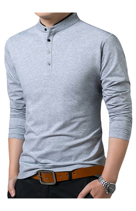 Solid Long Sleeve Large Men's T-Shirt - Premium Shirts & Tops from kakaclo - Just $12.95! Shop now at Craftklart.store