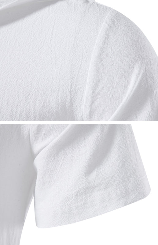 Men's Spring/Summer Fashion Solid Color Hooded Short Sleeve T-Shirt Top - Premium Hoodie from kakaclo - Just $15.18! Shop now at Craftklart.store