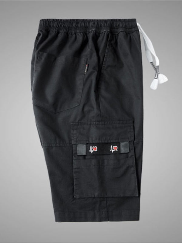 Men's Black Solid Color Casual Multi-Pocket Cargo Shorts - Premium Cargo Shorts from Craftklart Dropship - Just $12.54! Shop now at Craftklart.store