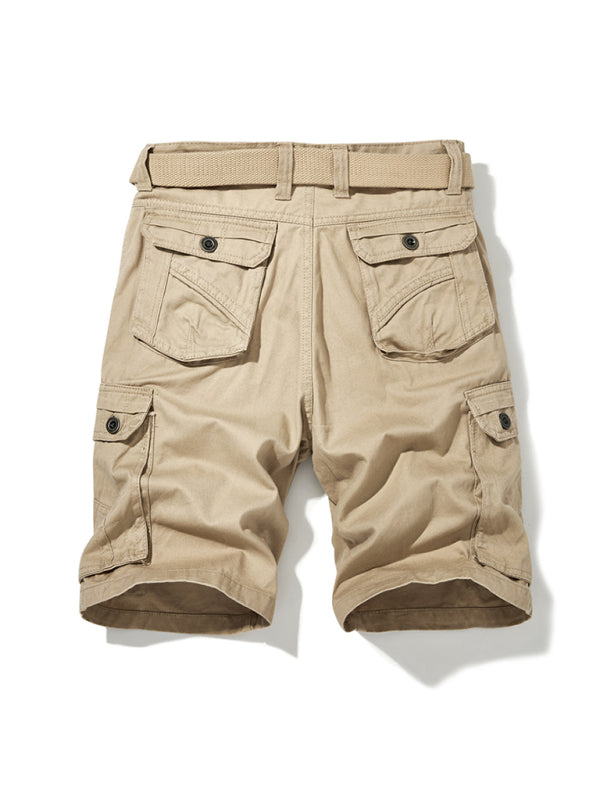 Men's Solid Color Casual Multi-Pocket Cargo Shorts（Without Belt） - Premium Cargo Shorts from kakaclo - Just $16.79! Shop now at Craftklart.store
