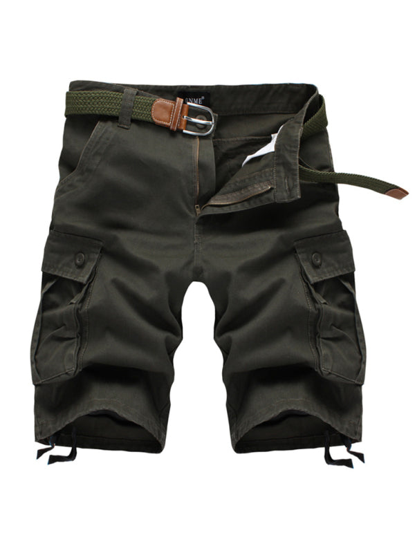 Men's Straight Leg Cropped Cargo Pants - Premium Cargo Shorts from kakaclo - Just $14.95! Shop now at Craftklart.store