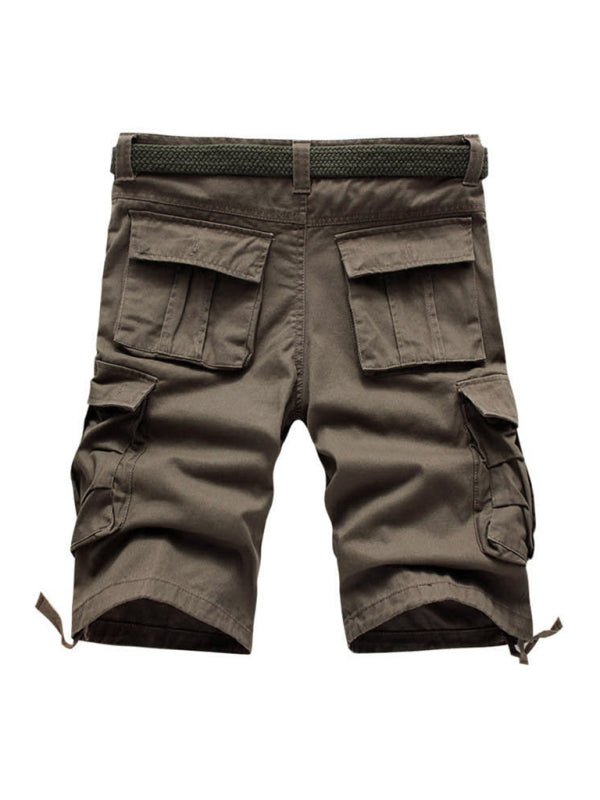 Men's Straight Leg Cropped Cargo Pants - Premium Cargo Shorts from kakaclo - Just $14.95! Shop now at Craftklart.store