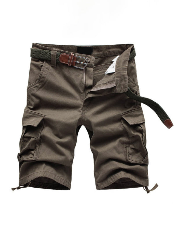 Men's Straight Leg Cropped Cargo Pants - Premium Cargo Shorts from kakaclo - Just $14.95! Shop now at Craftklart.store