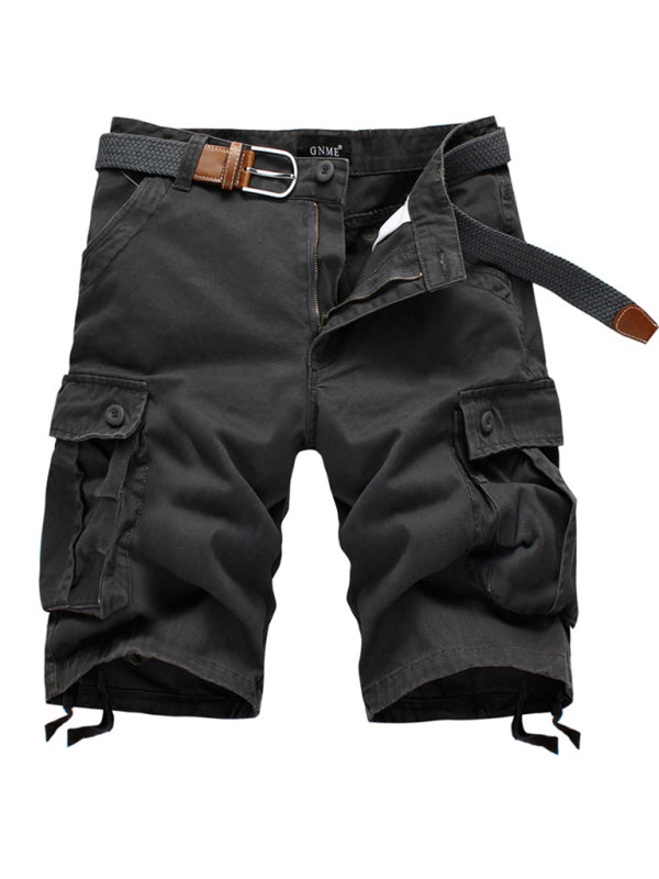 Men's Straight Leg Cropped Cargo Pants - Premium Cargo Shorts from kakaclo - Just $14.95! Shop now at Craftklart.store