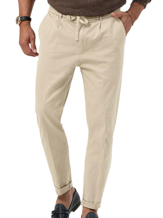 New men's trendy business straight solid color casual trousers - Premium Pants from kakaclo - Just $12.95! Shop now at Craftklart.store