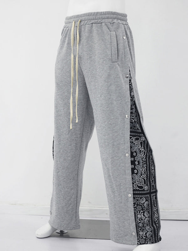 New Men's Hip-hop Breasted  Cashew Flower Wide-leg  Trousers - Premium Pants from Craftklart.store - Just $18.98! Shop now at Craftklart.store