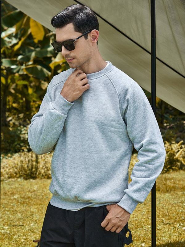 Men's Casual Raglan Sleeve Crew Neck Sweatshirt - Premium Sweatshirt from Craftklart Dropship - Just $15.89! Shop now at Craftklart.store