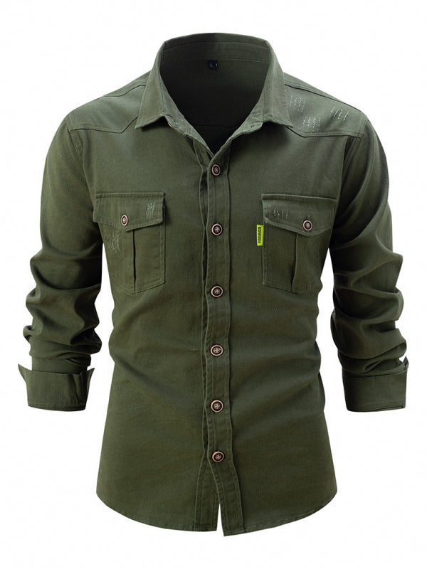 Men's Casual Fashion Business Long Sleeve Shirt - Premium Shirt from kakaclo - Just $18.98! Shop now at Craftklart.store