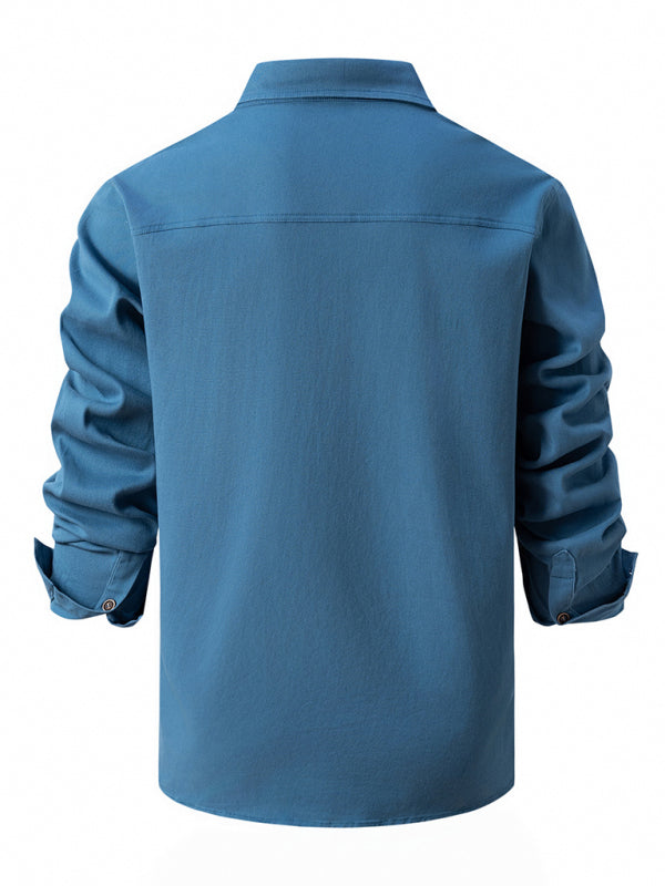 Men's Casual Fashion Business Long Sleeve Shirt - Premium Shirt from kakaclo - Just $18.98! Shop now at Craftklart.store