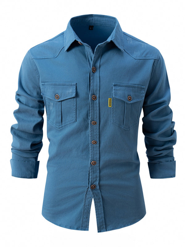 Men's Casual Fashion Business Long Sleeve Shirt - Premium Shirt from kakaclo - Just $18.98! Shop now at Craftklart.store