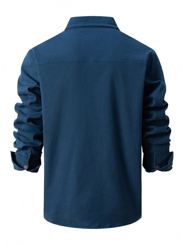 Men's Casual Fashion Business Long Sleeve Shirt - Premium Shirt from kakaclo - Just $18.98! Shop now at Craftklart.store
