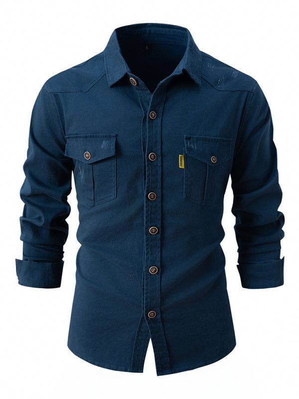 Men's Casual Fashion Business Long Sleeve Shirt - Premium Shirt from kakaclo - Just $18.98! Shop now at Craftklart.store