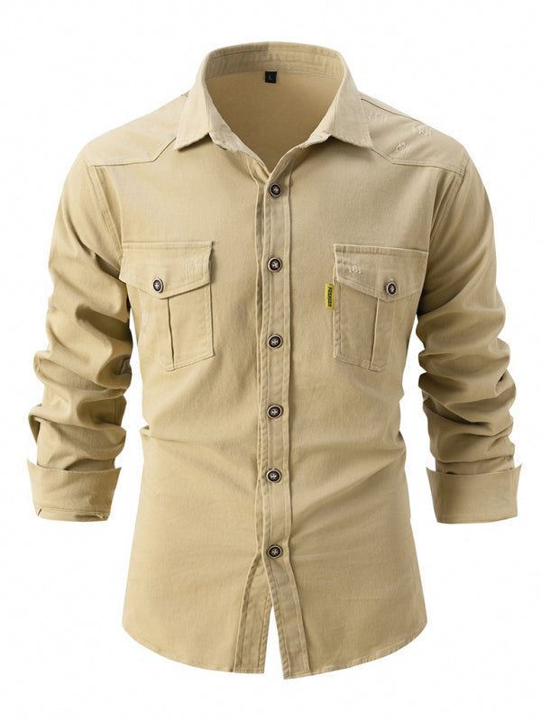 Men's Casual Fashion Business Long Sleeve Shirt - Premium Shirt from kakaclo - Just $18.98! Shop now at Craftklart.store